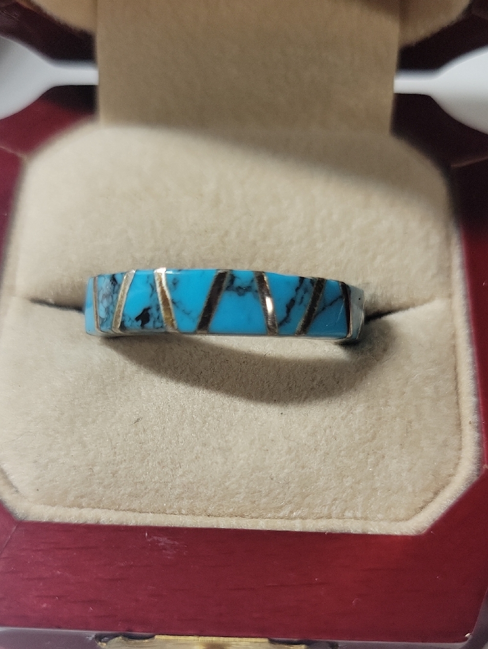 Sterling Silver Turquoise Inlay Women's Band